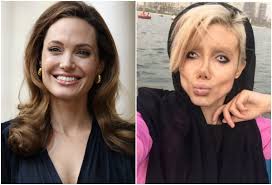 He tried a lot of different hair colors. Angelina Jolie Lookalike Admits 50 Surgeries Claim Was Fake Ibtimes India