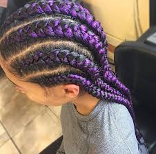 Black And Purple Braids Hairstyles Purple Cornrows Hair Styles Ghana Braids Hairstyles Braided Hairstyles