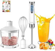 Amazon Com Tsymo 800w Hand Immersion Blender 4 In 1 Hand Blender With 6 Speed Turbo 304 Stainless Steel Sti Immersion Hand Blender Food Chopper Hand Blender