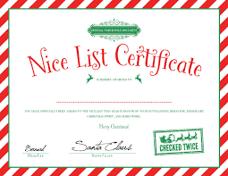1.1 nice list certificate free printable christmas eve. Editable Letters From Santa