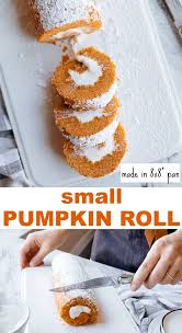 Pumpkin Cake Roll For Two Small Cake Roll Made In A 8x8 Brownie Pan Cookingfortwo Pumpkin Cakeroll Swiss Pumpkin Roll Cake Pumpkin Cake Pumpkin Cake Easy