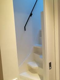 Paddle Stairs Pocket Door And Metal Banister In Loft Conversion East Oxford Small Space Stairs Space Saver Staircase Loft Stairs