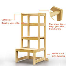 Folding helper tower peak, toddler kitchen step stool, learning stool, toddler safety stool. Ambird Toddler Step Stool 3 Adjustable Height Kitchen Helper Stool For 18 48 Months Kids Wooden Toddler Kitchen Stool Helper With Rail Non Slip Mat For Kitchen Bathroom Sink Natural Color Pricepulse