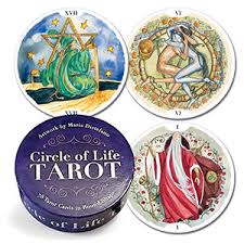 The cards provide insights into the strengths you were born with, your ambitions and dreams, the elements that favor you, influences you should leverage during the next year to improve the course of your life and your core. Circle Of Life Tarot Deck Distefano Maria Lo Scarabeo 9780738764702 Amazon Com Books