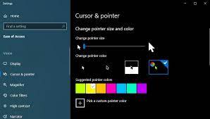 If you don't want any major changes to your cursor but simply want to change. Windows 10 V1903 Adds A New Setting To Customize Mouse Pointer