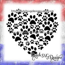 Snijbestand Pootafdrukken In De Vorm Van Een Hart In Jpg Png Etsy Paw Print Image Paw Print Svg Shapes
