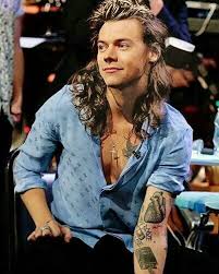 Ok But This Was Also One Of His Best Days That Shirt His Hair Daaang Harry Styles Long Hair Harry Styles Tattoos Style