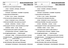 Aqa Re One Mark Question Starter Sheets On Christian Beliefs And Practices This Or That Questions How To Memorize Things Teaching Survival