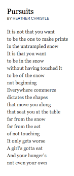 Pursuits By Heather Christle Words Poems Quotes
