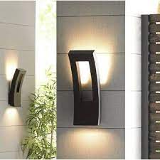 Dawn Black 1 Bulb 16 H Integrated Led Outdoor Armed Sconce With Dusk To Dawn Modern Outdoor Sconces Outdoor Sconces Modern Outdoor Lighting