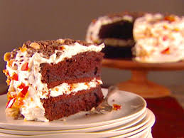 Hazelnut Crunch Cake With Mascarpone And Chocolate Recipe Giada De Laurentiis Food Network Foodnetwork Com Crunch Cake Chocolate Recipes Cake Recipes