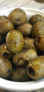 Blistered Green Olives Recipe Olive Recipes Recipes Healthy Snacks Easy