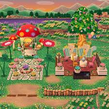 I Thought About Wonderland Being A Fancy Restaurant With A Giant Garden I Went And Moved Everyth Animal Crossing Pocket Camp Animal Crossing Pc Animal Crossing