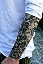 Pueden ir tatuados con el pecho completo o una gran pieza de tatuaje en toda la espalda. De 200 Fotos De Tatuajes En El Brazo Para Hombres Rose Tattoos For Men Tattoo Sleeve Men Clock And Rose Tattoo