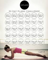 Plank Challenge Health Fitness Motivation Workout Challenge Exercise 30 Day Plank Challenge