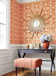 From making the entryway more inviting to livening up a dark room, orange makes people feel happier. Thibaut Inspiration Kendall From Geometric Resource 2 Contemporary Home Furniture Contemporary Home Decor Decor Inspiration