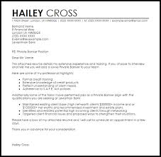 Private Banker Cover Letter Sample Cover Letter Templates Examples