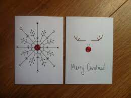 Are you looking for the best christmas card drawing ideas for kids for your personal blogs, projects or designs, then clipartmag is the place just for you. Button Craft Christmas Cards Christmas Card Crafts Christmas Cards Handmade Diy Christmas Cards