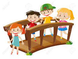 The logiclike team picked for you a bunch of easy and exciting riddles for kids. Four Kids Crossing Wooden Bridge Illustration Royalty Free Cliparts Vectors And Stock Illustration Image 66895129