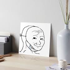 smug but crying inside wojak mask meme Art Board Print for Sale by zetaexe  | Redbubble
