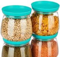 Plastic Storage Jar/ Multipurpose Jar,800 Ml Each, Set 4 | eBay