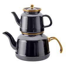 Emsan teatanyum (l) çaydanlık takımı. Emsan Troy Emaye Caydanlik Takimi Siyah Yonavm