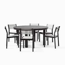 Shapes of dining room table sets a dining room table and chairs may regularly sit four or six people, but what happens when it's your turn to host a holiday dinner? Portside Aluminum Outdoor 58 Round Dining Table Textilene Chairs Set