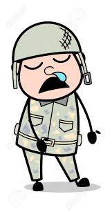 Sleeping And Running Nose Cute Army Man Cartoon Soldier Vector Royalty Free Cliparts Vectors And Stock Illustration Image 121688621