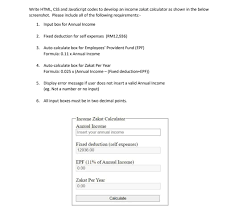 The way epf dividend calculated is based on daily rest. Solved Write Html Css And Javascript Codes To Develop A