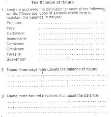 Balance Of Nature Worksheet Types Of Animals Words Looking Up