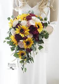 Amazing background with daisies and sunflowers. Sunflower Burgundy Wine Sola Flower Bridal Cluster Cascade Etsy Sunflower Bridal Bouquet Flower Bouquet Wedding Sola Flower Bouquet