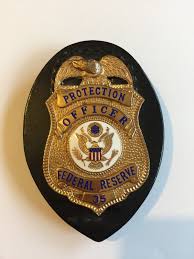 Federal Reserve Protection Officer Police Badge Fire Badge Police