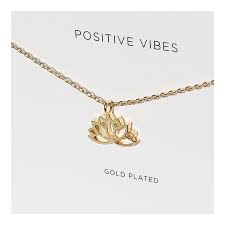 Estella Bartlett Lotus Blossom Gold Plated Necklace New Necklace Gold Gold Plated Necklace