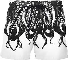 Illustration of lord malshun from black house by stephen king peter straub published in knowing darkness artists inspired by stephen king 2009 by centipede press zach mccain 2009©. Tentacle Monster Octopus Sea Creature Black And White Swim Shorts Design All Over Print Short Pants For White Swim Shorts Tentacle Monster Designer Shorts