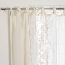 Embroidered Linen Floral Semi Sheer Single Curtain Panel Linen Curtains Curtains Ruffle Curtains