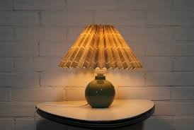 Vintage Green Ceramic Table Lamp With Tartan Pleated Lamp Shade Pleated Lamp Shades Lamp Shade Ceramic Table Lamps