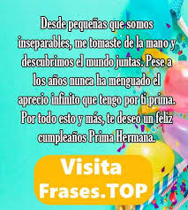 Todos los días agradezco la suerte de tener una hermana como tú y por ser parte de tu vida. Feliz Cumpleanos Prima Felicidades Frases Mensajes