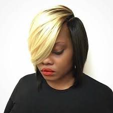 The popular ombré technique is being challenged by new colour patterns, like adding colour from top to bottom on just one side. Two Tone Quick Weave Hair Styles Long Hair Styles Natural Dark Hair