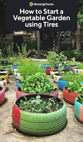 Did You Know That You Can Do Gardening In Tires Read Our Informative Article To Start Your Simple And Afford In 2020 Starting A Vegetable Garden Tire Garden Old Tires