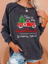 Choose your favorite hallmark shirt style: Cozy This Is My Hallmark Christmas Movies Watching Shirt Print Sweatshirt Printed Sweatshirts Christmas Movie Shirts Sweatshirts