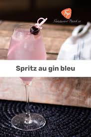 Spritz Au Gin Bleu Recipe Gin Cocktails Food