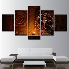 Shiva Nataraja Painting Superior Quality Canvas Printed Wall Art Poster 5 Pieces 5 Panel Wall Decor Home Decor Pictur Home Decor Pictures Wall Decor Decor