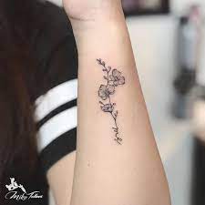 On Instagram Orchid Flower With Words Done At Shop Rbitattoo Dm Or Email Miko33tattoo Gmail C Tattoos For Women Flowers Subtle Tattoos Foot Tattoos