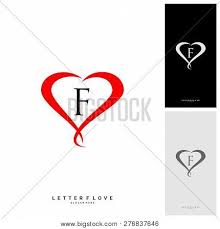 Letter f heart logo icon design template elements. Letter F Heart Logo Vector Photo Free Trial Bigstock
