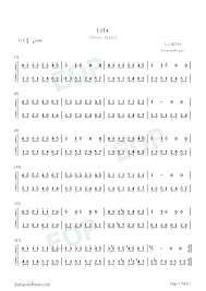 Comment must not exceed 1000 characters. Lily Pierre Perret Numbered Musical Notation Preview