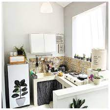 Furnitur terbaik untuk rumah mungil. Hiasan Dapur Kecil Tanpa Kabinet Desain Dekorasi Rumah Cute766