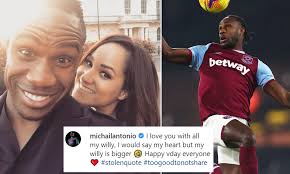 Twitter erupts as West Ham star Michail Antonio posts hilarious Valentine's  Day message to wife