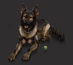 Credit To Artist Dog Design Art Canine Art Cute Animal Drawings