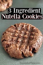 Easy 3 Ingredient Nutella Cookies Recipe In 2020 Nutella Ingredients Nutella Cookies Nutella Cookies Recipe