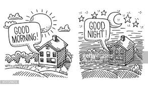 Free for commercial use no attribution required high quality images. Night Day Time Comparison Drawing Clipart Image
